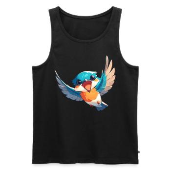 Eisvögel Eisvogel - Männer Premium Bio Tank Top - Schwarz - Vorne - AI Model Male 178 light (178cm)