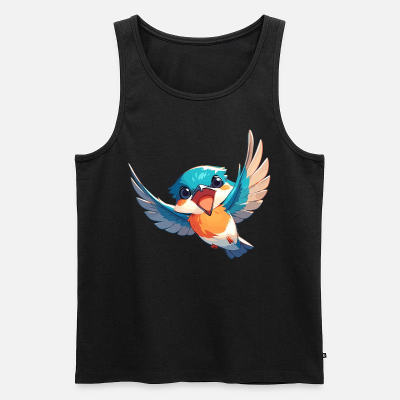 Eisvögel Eisvogel - Männer Premium Bio Tank Top - Schwarz