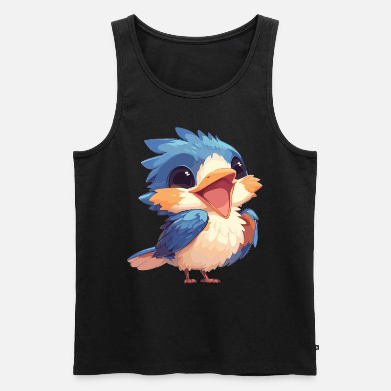Eisvögel Eisvogel - Männer Premium Bio Tank Top - Schwarz