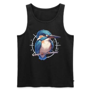 Eisvögel Eisvogel - Männer Premium Bio Tank Top - Schwarz - Vorne - AI Model Male 178 light (178cm)