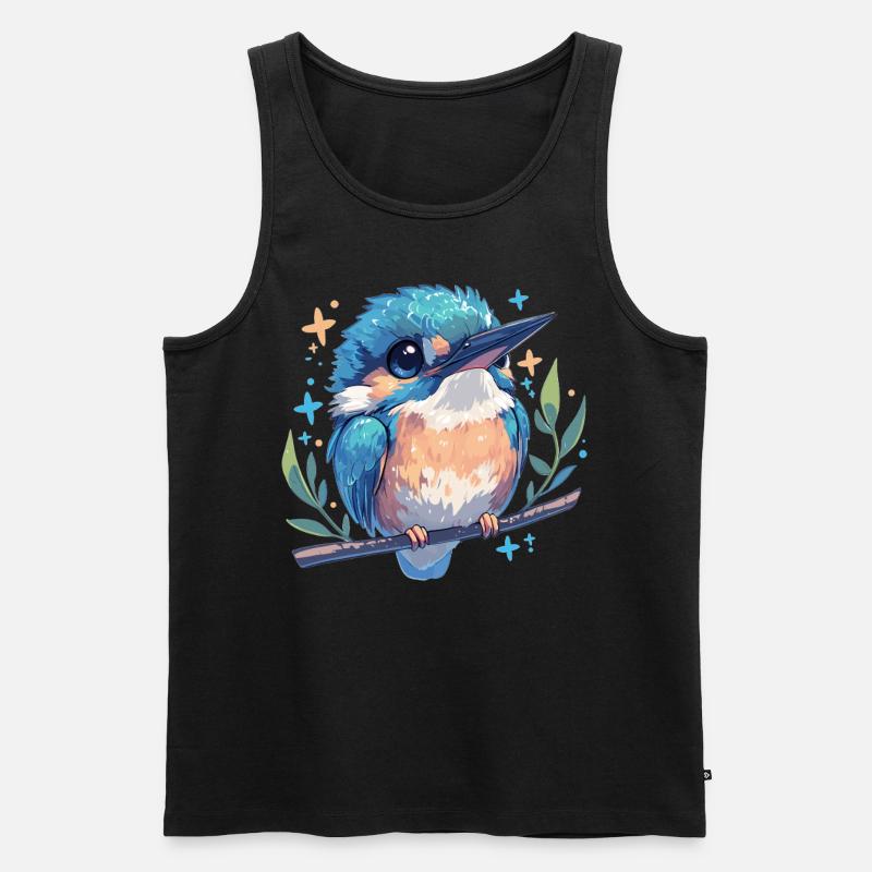 Eisvögel Eisvogel - Männer Premium Bio Tank Top - Schwarz
