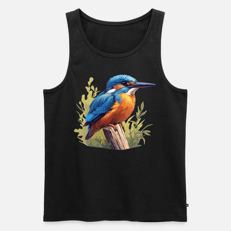 Eisvögel Eisvogel - Männer Premium Bio Tank Top - Schwarz