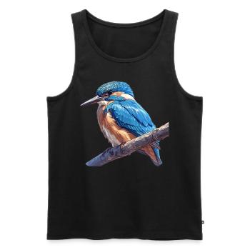 Eisvögel Eisvogel - Männer Premium Bio Tank Top - Schwarz - Vorne - AI Model Male 178 light (178cm)