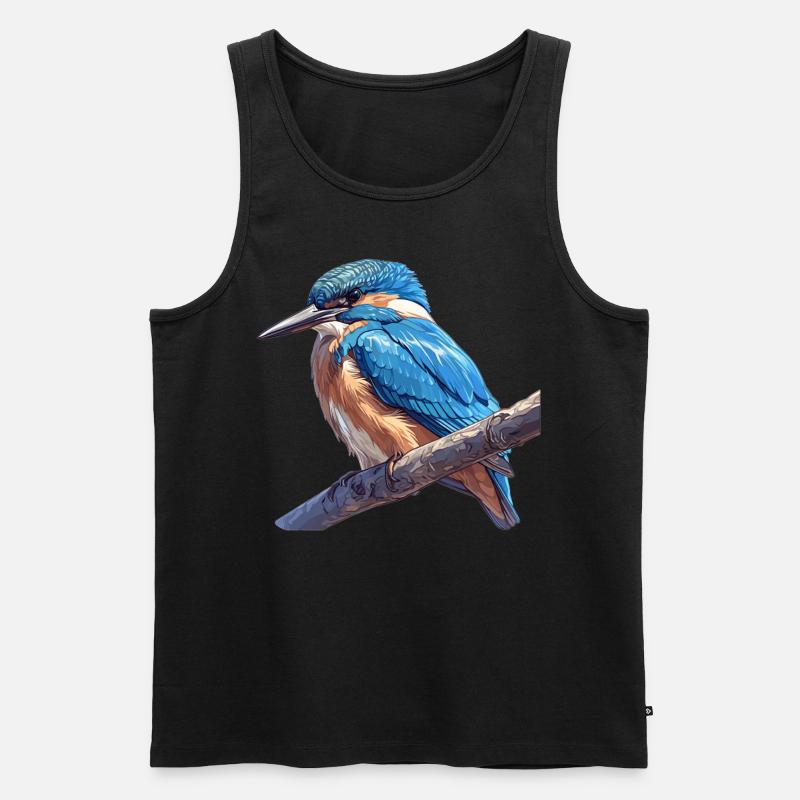 Eisvögel Eisvogel - Männer Premium Bio Tank Top - Schwarz