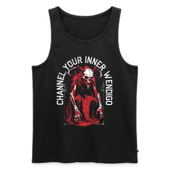 Wendigo Kryptide Cryptid - Männer Premium Bio Tank Top - Schwarz - Vorne - AI Model Male 178 light (178cm)