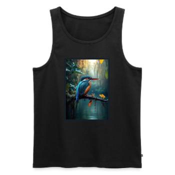 Kingfishers Kingfisher - Men's Premium Organic Tank Top - black - Front - AI Model Male 178 light (178cm)