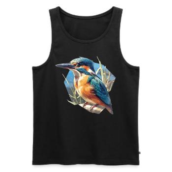 Eisvögel Eisvogel - Männer Premium Bio Tank Top - Schwarz - Vorne - AI Model Male 178 light (178cm)
