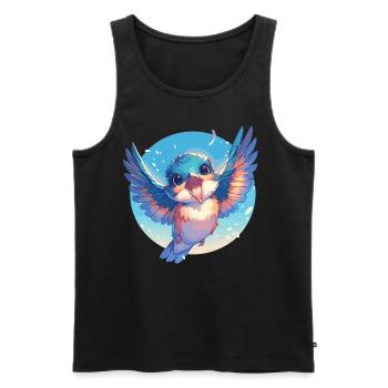 Eisvögel Eisvogel - Männer Premium Bio Tank Top - Schwarz - Vorne - AI Model Male 178 light (178cm)