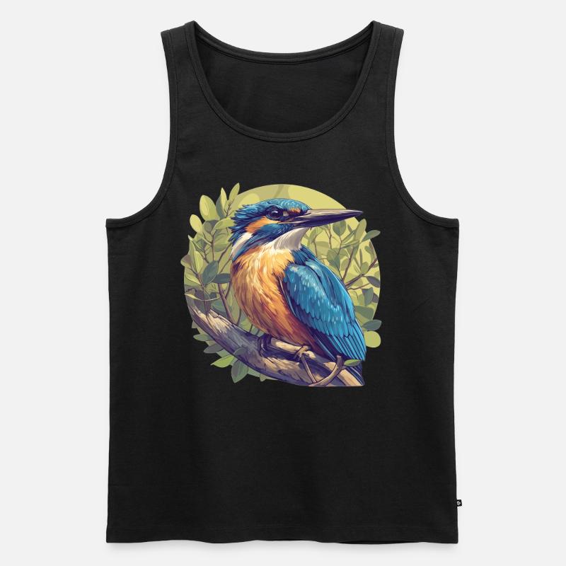 Eisvögel Eisvogel - Männer Premium Bio Tank Top - Schwarz