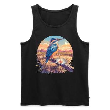 Eisvögel Eisvogel - Männer Premium Bio Tank Top - Schwarz - Vorne - AI Model Male 178 light (178cm)