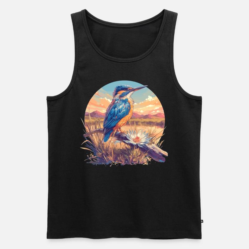 Eisvögel Eisvogel - Männer Premium Bio Tank Top - Schwarz
