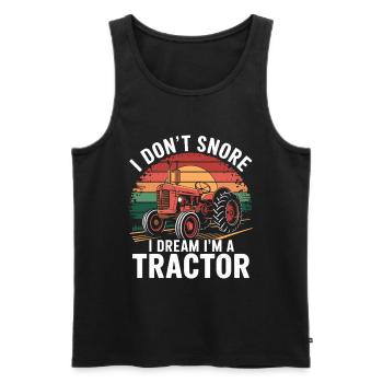 I Don't Snore I Dream I'm A Tractor - Männer Premium Bio Tank Top - Schwarz - Vorne - AI Model Male 178 light (178cm)