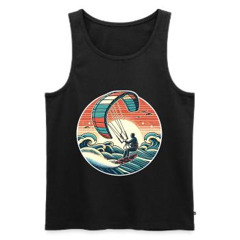 Kitesurfen Kitesurfer Kiteboard - Männer Premium Bio Tank Top - Schwarz - Vorne - Michal (187cm)
