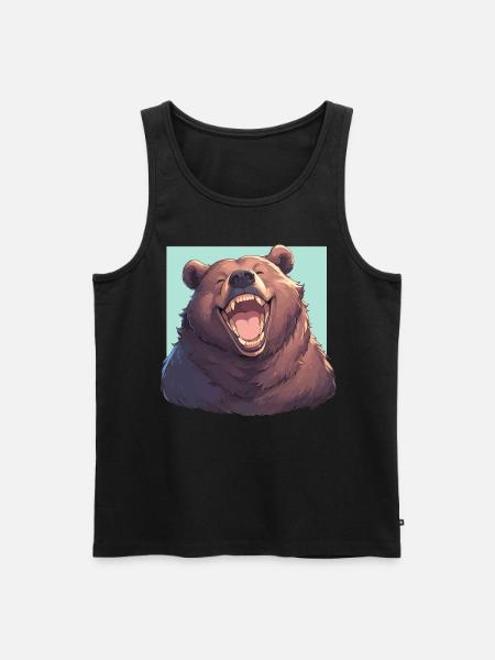 Kodiak Bear Kodiak Bear - Men's Premium Organic Tank Top - black