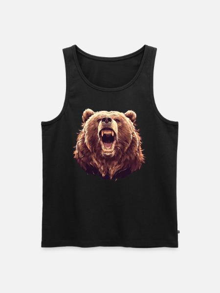 Kodiak Bear Kodiak Bear - Men's Premium Organic Tank Top - black