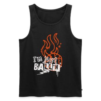 Basket-ball Joueurs de basket-ball - Débardeur bio Premium Homme - noir - Devant - Michal (187cm)