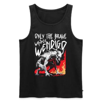 Wendigo Kryptide Cryptid - Männer Premium Bio Tank Top - Schwarz - Vorne - AI Model Male 178 light (178cm)