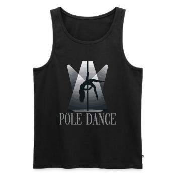 Pole Dance Pole Tänzerin Stangentanz - Männer Premium Bio Tank Top - Schwarz - Vorne - AI Model Male 178 light (178cm)