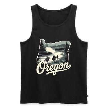 Oregon Portland Amerika Bundesstaat für Oregon - Männer Premium Bio Tank Top - Schwarz - Vorne - Michal (187cm)