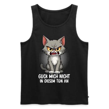 Don't look at me in this tone - Men's Premium Organic Tank Top - black - Front - AI Model Male 178 light (178cm)