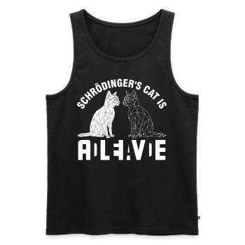 Schrödinger's Cat Dead and Alive - Men's Premium Organic Tank Top - black - Front - Michal (187cm)