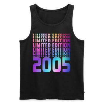 Limited Edition 2005 - Männer Premium Bio Tank Top - Schwarz - Vorne - AI Model Male 178 light (178cm)