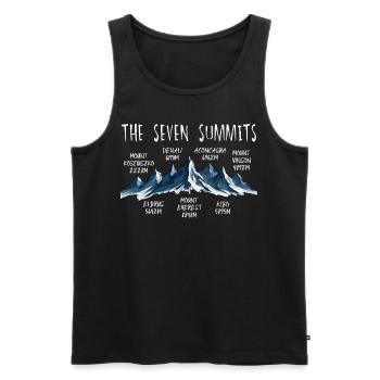 Seven Summits Kosciuszko - Männer Premium Bio Tank Top - Schwarz - Vorne - AI Model Male 178 light (178cm)