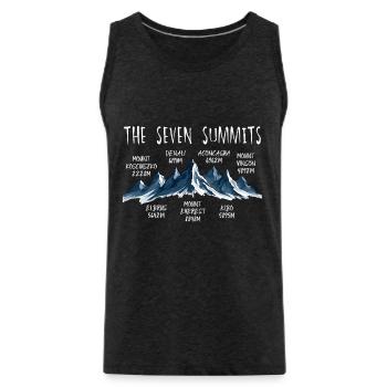 Seven Summits Kosciuszko - Männer Premium Bio Tank Top - Anthrazit - Vorne - Alexander (188cm)