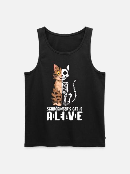 Schrödinger's Cat Dead and Alive - Men's Premium Organic Tank Top - black