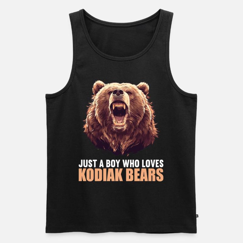 Kodiak Bear Kodiak Bear - Men's Premium Organic Tank Top - black