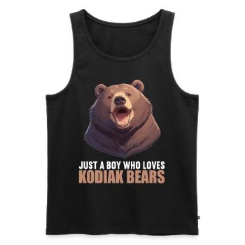 Kodiakbären Kodiakbär - Männer Premium Bio Tank Top - Schwarz - Vorne - Michal (187cm)