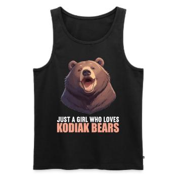 Ours Kodiak Ours Kodiak - Débardeur bio Premium Homme - noir - Devant - AI Model Male 178 light (178cm)