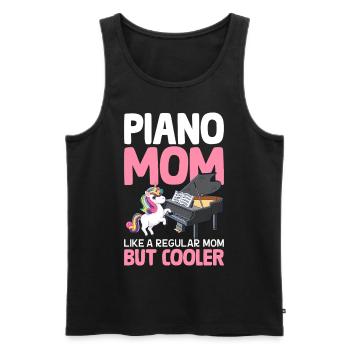 Maman de piano comme une maman normale Pianiste - Débardeur bio Premium Homme - noir - Devant - Michal (187cm)