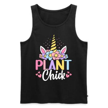 Plant Chick Plant-Based Diet Vegetarian - Men's Premium Organic Tank Top - black - Front - AI Model Male 178 light (178cm)