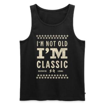 I'm Not Old I'm Classic 1981 Birthday Gift - Men's Premium Organic Tank Top - black - Front - AI Model Male 178 light (178cm)