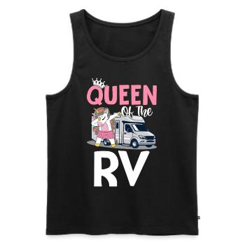 Reine Du Rv Camping Fille Campeur - Débardeur bio Premium Homme - noir - Devant - Michal (187cm)