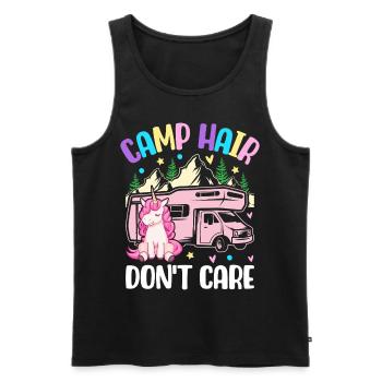 Camp Hair Don’t Care Camping Girl Campeur - Débardeur bio Premium Homme - noir - Devant - Michal (187cm)