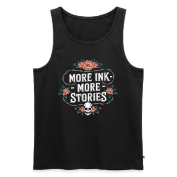 Tattoo Studio Tattoo Artist Tattoo Ideen - Männer Premium Bio Tank Top - Schwarz - Vorne - AI Model Male 178 light (178cm)