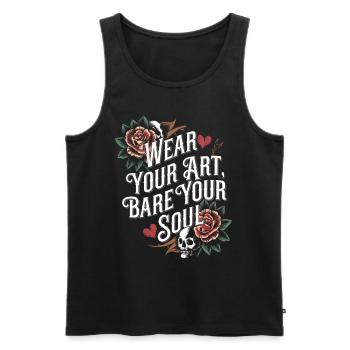 Tattoo Studio Tattoo Artist Tattoo Ideen - Männer Premium Bio Tank Top - Schwarz - Vorne - AI Model Male 178 light (178cm)