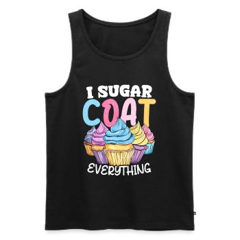 Cake Artist Konditor I Sugar Coat Everything - Männer Premium Bio Tank Top - Schwarz - Vorne - Michal (187cm)