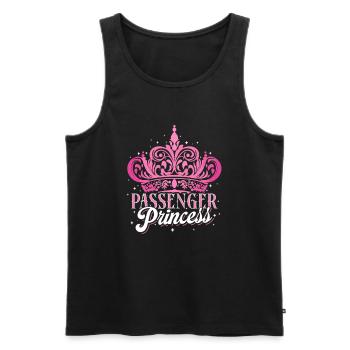 Passenger Princess Beifahrerprinzessin - Men's Premium Organic Tank Top - black - Front - AI Model Male 178 light (178cm)