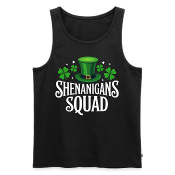 Shenanigans Squad - Men's Premium Organic Tank Top - black - Front - AI Model Male 178 light (178cm)