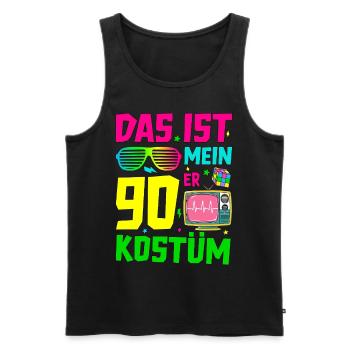 This is my 90s costume - Men's Premium Organic Tank Top - black - Front - AI Model Male 178 light (178cm)