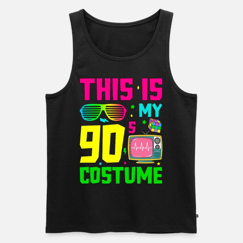 This Is My 90s Costume - Männer Premium Bio Tank Top - Schwarz