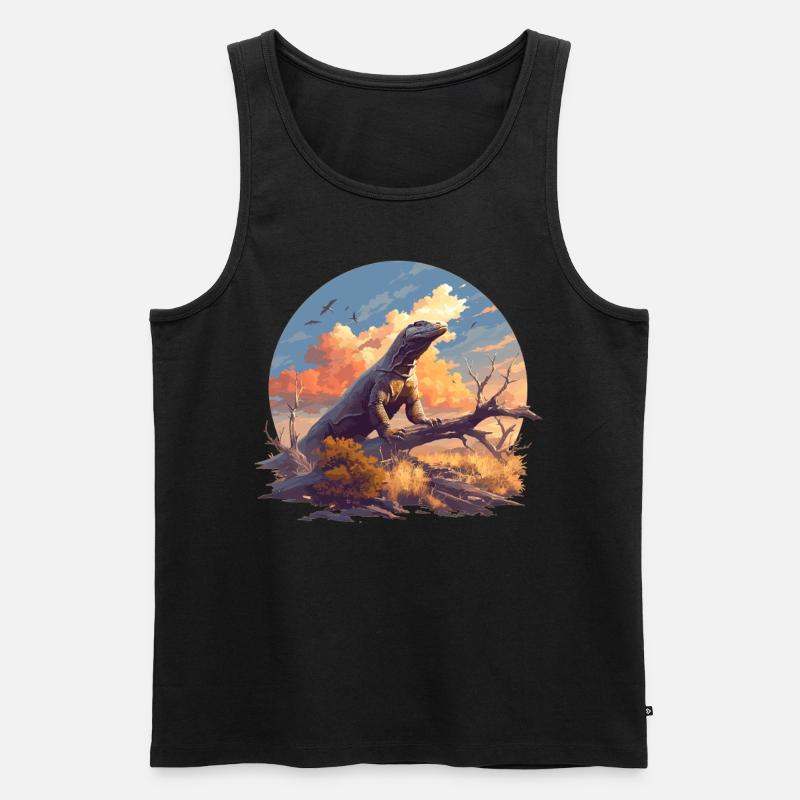 Komodowarane Komodowaran - Männer Premium Bio Tank Top - Schwarz