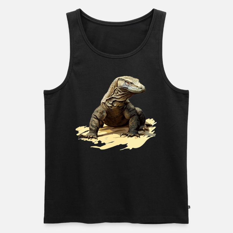 Komodowarane Komodowaran - Männer Premium Bio Tank Top - Schwarz
