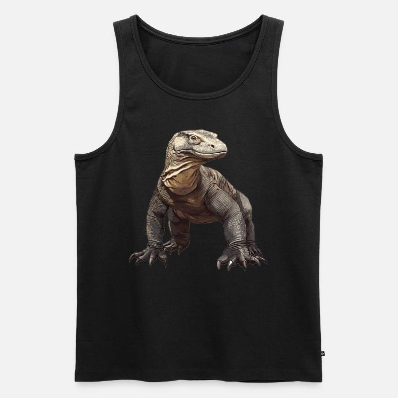 Komodowarane Komodowaran - Männer Premium Bio Tank Top - Schwarz