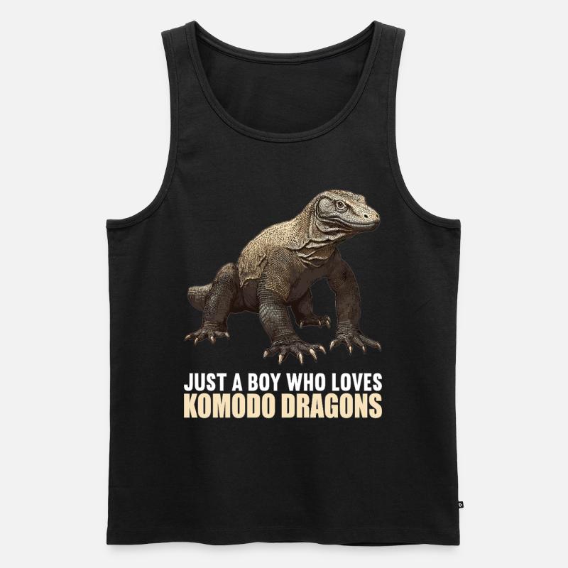 Komodowarane Komodowaran - Männer Premium Bio Tank Top - Schwarz