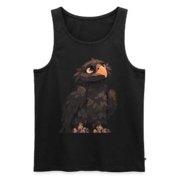 Vulture Geier - Männer Premium Bio Tank Top - Schwarz - Vorne - AI Model Male 178 light (178cm)