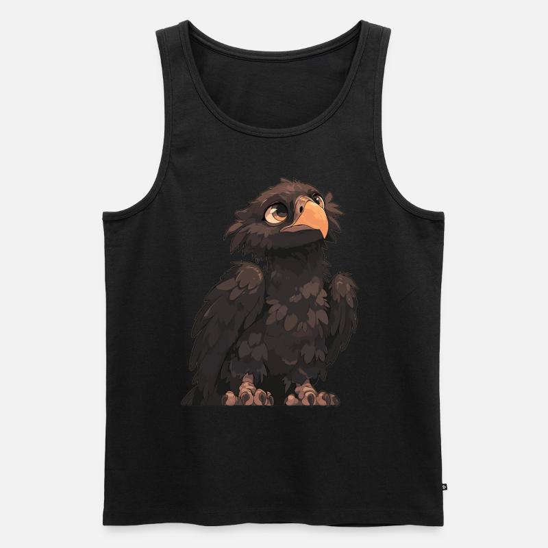 Vulture Geier - Männer Premium Bio Tank Top - Schwarz